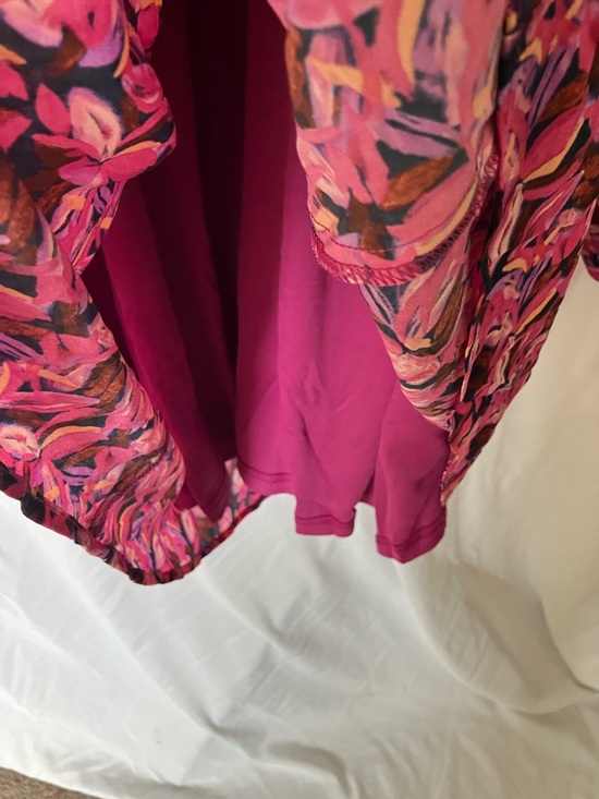 Entro: Pink Floral Long Sleeve Dress- M - Picture 5 of 16